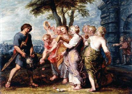 Jan Van Den Hoecke The Triumph of David, oil painting image